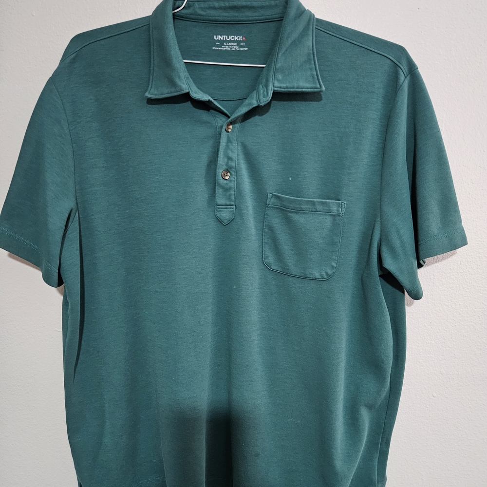 UNTUCKit Men's Green Performance Polo Shirt XLG